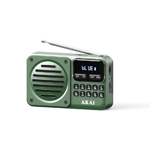 ΡΑΔΙΟΦΩΝΟ AKAI APR-300 RETRO GREEN ME BLUETOOTH